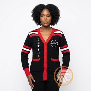 Cárdigan Casual de Invierno Personalizado con Bordado Acrílico Delta, Cierre de Botones Frontales, Ropa Griega de Alta Calidad para la Hermandad Sigma - Product Image 3