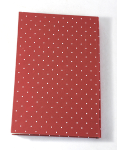 Tiny A5 Hard Cover Diary Cream & Red <b>Dot</b> Printed Handmade Recycled Cotton Paper <b>Notebooks</b> Mini Style Wood Acid Free - Product Image 4
