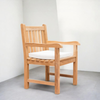 Chaises de salle à manger en teck pour extérieur, vente en gros directe d'usine, chaises de restaurant commerciales robustes, mobilier de jardin de luxe
