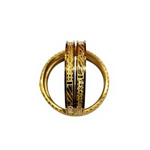 LISA JEWELLERS 22K <b>Solid</b> Yellow <b>Gold</b> <b>Bangles</b> 916 Hallmark BIS Certified CNC Engraved Trendy Traditional Indian Wedding Bridal - Product Image 1