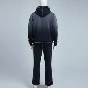 Mens Winter Plus Size Red Tracksuit Set Full <b>Zip</b> Hoodie Sweatpants Two Piece Casual Sportswear 100% Polyester Anti-Bacterial - Product Image 3