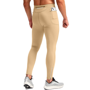 Collants de course thermiques pour hommes avec 3 poches zippées, leggings de compression pour l'entraînement, pantalons de cyclisme, collants de sport pour la randonnée et le jogging - Product Image 2