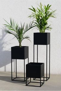 Modern metal Gold flower <b>vase</b> <b>stand</b> set gold geometric planter holder decorative table top <b>vase</b> for home living decor - Product Image 4