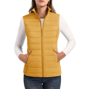 Chaqueta con Cierre y Logotipo Personalizado, Chaleco Reversible, Chaleco Corto Acolchado para Mujer, Chaleco Acolchado sin Mangas, Ropa Urbana - Product Image 6