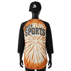 Camiseta de Béisbol para Mujer, Tejido Ligero de Poliéster GSM, Panel de Manga en Contraste, Logotipo Personalizado Sublimado, Camiseta de Béisbol de Algodón para Mujer - Product Image 2