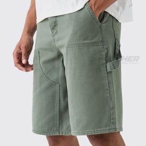 Shorts de Mezclilla de Algodón con Dobladillo Deshilachado, Estilo Vintage Y2K, Corte Recto, Color Oscuro, Casual, Transpirable y Ecológico - Product Image 6