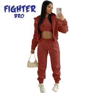 Survêtement en coton pour femmes, taille personnalisée, design haut de gamme, tenue de style de vie, logo personnalisé, OEM, marque privée - Product Image 4