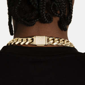 Chaîne cubaine Miami en or, collier lourd style hip-hop - Product Image 3