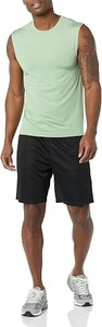 Men's Sleeveless <b>Tank</b> <b>Top</b> O-Neck Solid Mint <b>Green</b> Breathable Knitted 100% Polyester Casual Style - Product Image 2