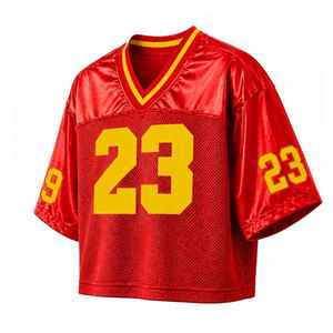 NSPDK Sorority Women's <b>Mesh</b> Jersey Shirt <b>Crop</b> <b>Top</b> Short Sleeve Sport Shirt Number 23 Breathable Casual Women's Shirt - Product Image 6