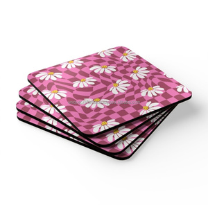 Juego de Posavasos Cuadrados de Nogal Hechos a Mano, Diseño Clásico, Alfombrilla para Taza de Té, Decoración Personalizada para Mesa de Boda, Fiestas, Madera - Product Image 4