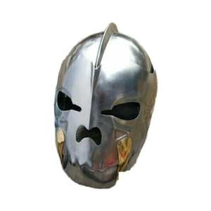 Viking Face Silver Knight Armor Casque 18GA Medieval Knight Halloween Visor Armor Casque par Calvin Handicraft - Product Image 1