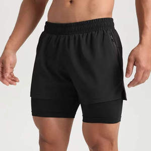 Shorts de sport double couche personnalisés pour hommes, 2-en-1, pour la gym et le fitness, fabricant OEM, marque privée, fournisseur de vêtements de sport haut de gamme en gros - Product Image 5
