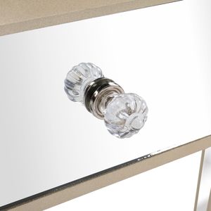 Comò a Tre Cassetti in Legno Massello con Specchio, Stile Moderno/Classico/Antico, Tavolo Consolle Autoportante per Camera da Letto - Product Image 6