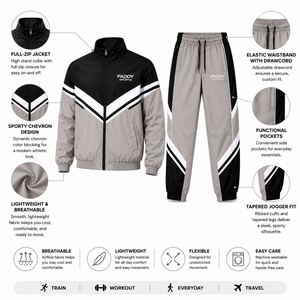 Ensemble de survêtement coupe-vent en nylon froissé personnalisé pour hommes, imperméable, style rétro, pour le jogging, streetwear et sportswear, vente en gros - Product Image 5