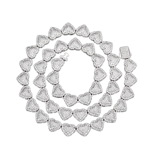 Collar de Lujo con Diamantes de Moissanita en Forma de Corazón, Estilo Hip Hop, Joyería Premium VVS, Accesorio de Moda Unisex, Regalo - Product Image 2
