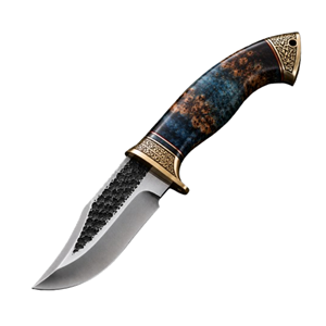 Cuchillo de Hoja Fija Hecho a Mano con Punta de Gota, Acero Inoxidable, Borde Dentado, Grosor de 0.6mm, Cuchillo de Caza - Product Image 4