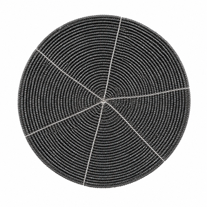 Set de table rond en verre noir perlé pour table à manger |   Set de Napperons Décoratifs Faits Main pour la Maison, la Cuisine, les Mariages et les Fêtes - Product Image 3
