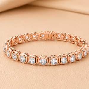 Radiant Crown Diamond Tennis <b>Bracelet</b> Yellow Gold White Gold Rose Gold IGI Certified 14KT Purity Elegant Luxury Jewelry for - Product Image 2
