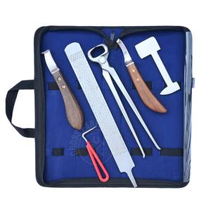 Kit de Herramientas Profesional para Herrador con Mango de Madera, Cuchillo para Pezuñas, Cuchilla Desmontable, Lima para Recortar la Suela y Pulidor de Acero - Product Image 1
