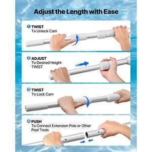 Asta Telescopica Professionale e Regolabile da 3,6 m per Pulizia Piscine di Pool Pole Company - Product Image 4