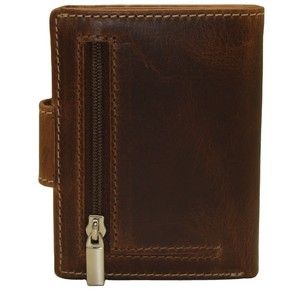 Genuine Leather Bifold <b>Wallet</b> Card Slots Button Closure 4 Inch for Credit Cards Normcore/Minimalist Style <b>RFID</b> <b>Blocking</b> - Product Image 6