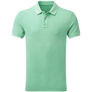 Polo de color sólido para hombre, uniforme de golf de negocios, 100% algodón, de alta calidad, con logotipo personalizado. - Product Image 1