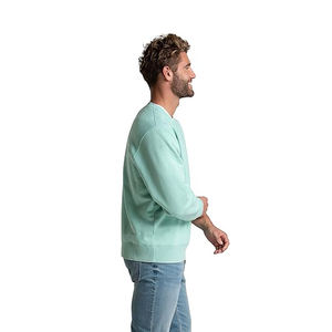 Sweat-shirt en coton biologique pour homme, lavage stone wash, molleton brossé durable, coupe décontractée, écologique, toucher doux - Product Image 3