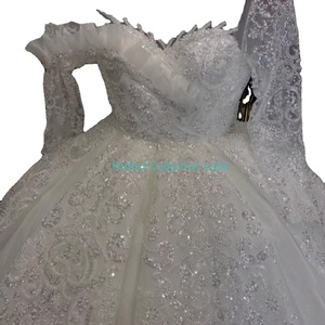 Perfect Collection Cashmere Modern Floral Machine Made Wedding Dress/Bridal Gown - Product Image 6