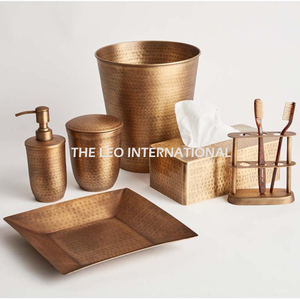 Ensemble d'accessoires de salle de bain de luxe écologiques en marbre créatif, six pièces, offrant un charme artistique pour le comptoir de salle de bain moderne - Product Image 5
