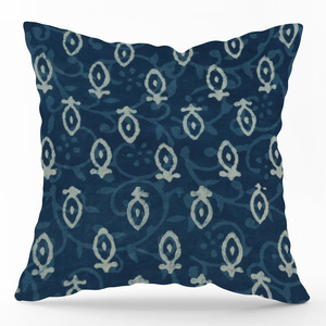 ปลอกหมอนอิงผ้าฝ้ายอินเดียลายอินดิโก้แบบดั้งเดิม ปักลายด้วยมือ สำหรับตกแต่งโซฟา - Product Image 5