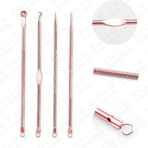Premium 4 Piece Acne Extractor Tool Set Stainless Steel Blackhead Remover Kit for Facial Pore Cleansing Care - Product Image 6