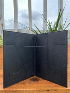 New 2025 Premium Checkered Board Genuine Leather Multi function Portfolio Snap File <b>Folder</b> <b>Document</b> Holder Business Notebook - Product Image 6