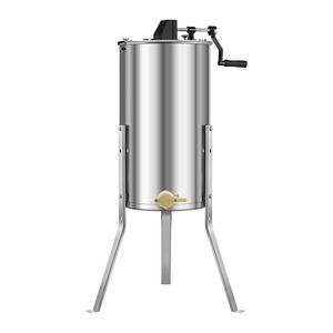 Smielatore Manuale a 2 Telai con Coperchio Trasparente, Tamburo in Acciaio Inossidabile, Altezza Regolabile, per Aziende Agricole - Product Image 6