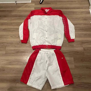 Ensemble de survêtement personnalisé pour homme en nylon, coupe-vent et short, 2 pièces, imprimé délavé à l'acide, décontracté - Product Image 4