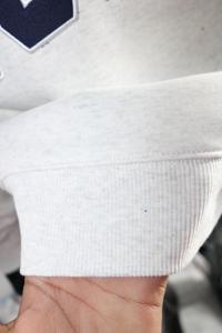 CURREY ASH GRREY <b>Mock</b> <b>Neck</b> Sweatshirt 100% BLUE Applique Embroidery wide <b>neck</b> Sweatshirt Finer Threads - Product Image 4