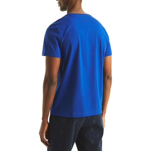 Trending Royal Blue Short Sleeve T-<b>Shirt</b> Regular Fit O-Neck Solid Color Cotton Jersey Casual Wear - Product Image 3