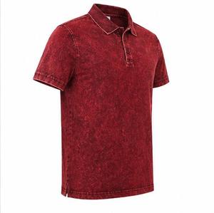Men's <b>Red</b> Short Sleeve Cotton Oxford for Shirt Solid Color Button Casual Style Regular Fit Comfortable Knitted Washed <b>Fabric</b> - Product Image 2