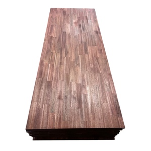 Encimeras de cocina de grado A álamo y acacia Acabado de aceite de cera de caoba Tableros articulados con dedos característicos - Product Image 4