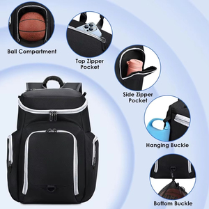 Sac de basketball personnalisé avec logo pour hommes, vente en gros, dernier design 2026, multifonctionnel, pour activités de plein air et fitness - Product Image 6