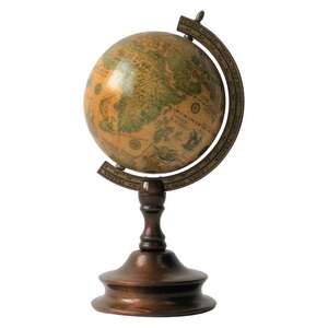 Globe terrestre de bureau en laiton antique, durable, écologique, avec boussole, décoratif traditionnel, rotatif, éducatif, carte du monde - Product Image 2