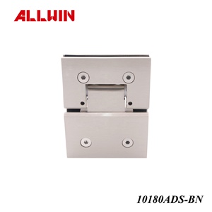 Charnière de porte de douche réglable à 180 degrés, laiton noir mat, carré 8-10 mm, pour salle de bain ALLWIN 10180ADS-BL - Product Image 3