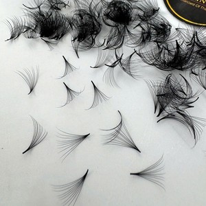 Extensions de cils pré-faits en éventail, fabrication artisanale, 10D 0.07 13mm C/D Curl, base fine foncée, logo personnalisé, vente directe usine, meilleures ventes - Product Image 3