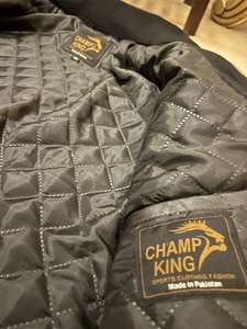 Blouson bomber en cuir Champ King Utility avec insert à col montant. - Product Image 4