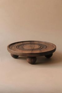 Handcrafted Polished Wood Display Block Pedestal Stand Multipurpose Holder Modern Serving Platform Decorative Home <b>Table</b> Accent - Product Image 6