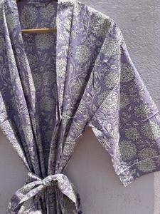 Robe Kimono en Coton Rose à Motifs Floraux pour Femme – Peignoir Léger d'Été, Robe de Spa, Robe de Demoiselle d'Honneur, Logo Personnalisé en Gros - Product Image 6