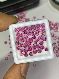 Turmalina Rosa, Piedras Sueltas Facetadas Naturales de Corte Brillante Redondo, 2mm 3mm 4mm, para Joyería - Product Image 5