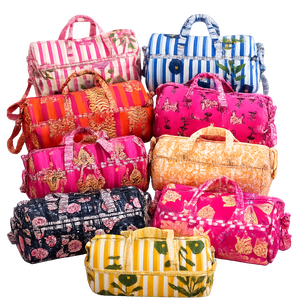 Bolsas de Viaje Acolchadas de Algodón al por Mayor, Estampados Surtidos, Multifuncionales, Gran Capacidad, Logotipo Personalizado OEM - Product Image 1