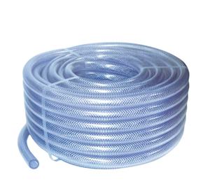 Tuyau d'arrosage tressé en PVC transparent en plastique souple et flexible avec filetage en nylon 20/50/100m de bobines Commande minimale de 100m - Product Image 1