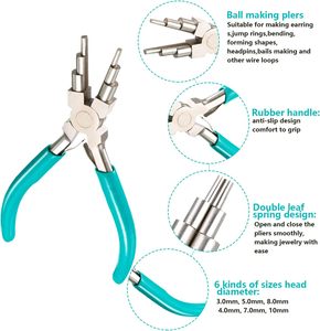 2 Pièces Pinces de Fabrication de Bijoux en Acier Inoxydable pour la Création de Bagues, le Pliage de Fils, la Formation de Boucles, la Mise en Forme et la Perlage – Outil Artisanat DIY - Product Image 2